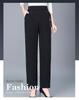 Spring/Summer High-Waisted Straight-Leg Pants for Middle-Aged Women, 45-60, In Solid Colors