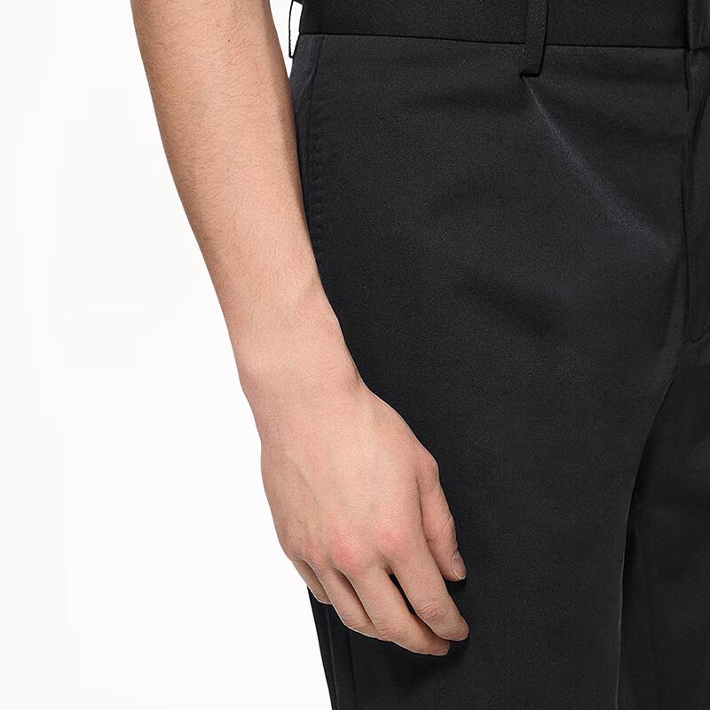 Men's Slim Fit Tapered Cropped Linen Blend Pants