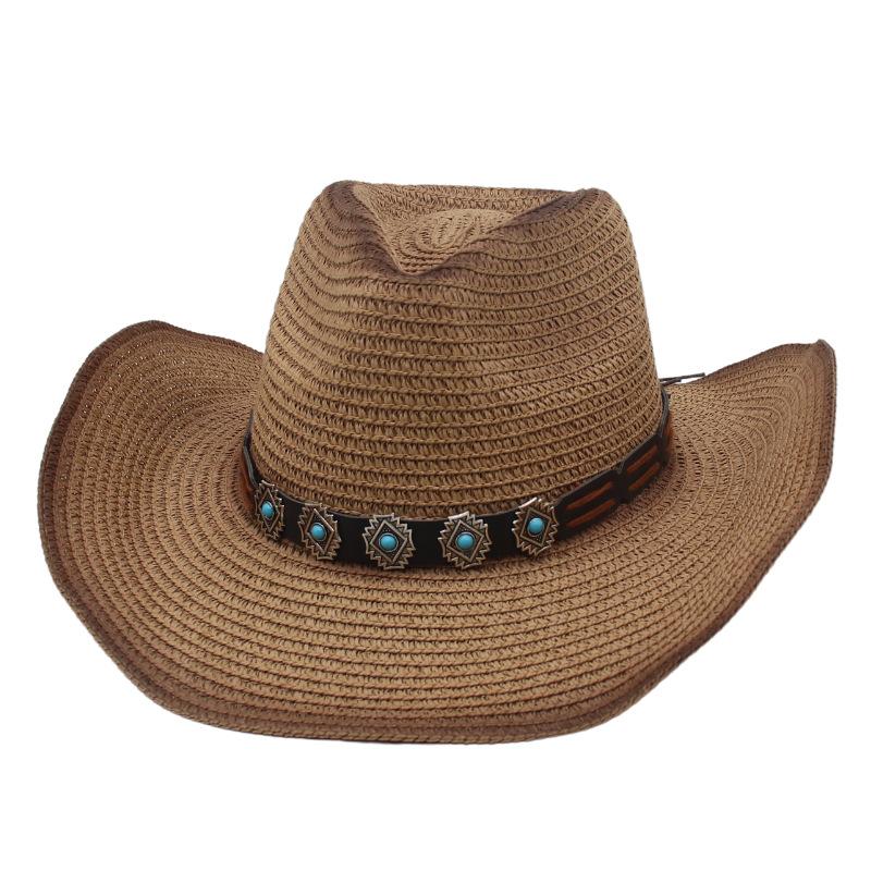 Straw Hat Wide Hat Straw Hat Men'S And Women'S Summer Sun Protection Sun Hat Beach Seaside Vacation Sun Hat
