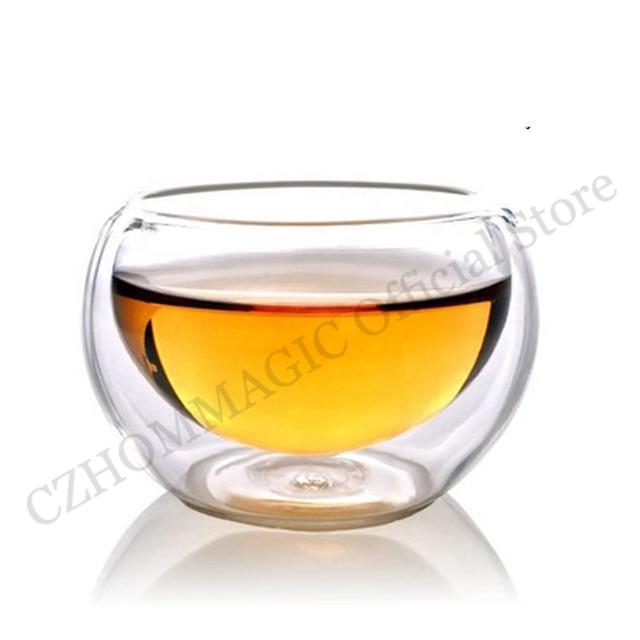 

50ml Double Wall Glass Cup Transparent Handmade Heat Resistant Beer Tea Drink Kungfu Teacup MINI Whisky Cup Espresso Coffee Cups 50ml