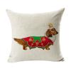 Weihnachten Tier Hund Leinen Kissenbezug Kissenbezug Sofa Bett Auto Cafe Büro Dekor