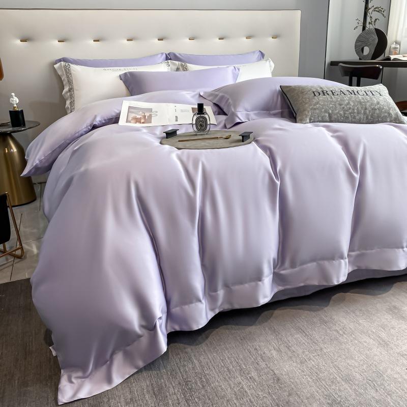 Set de patru piese din bumbac cu capse lungi, 100 de conturi