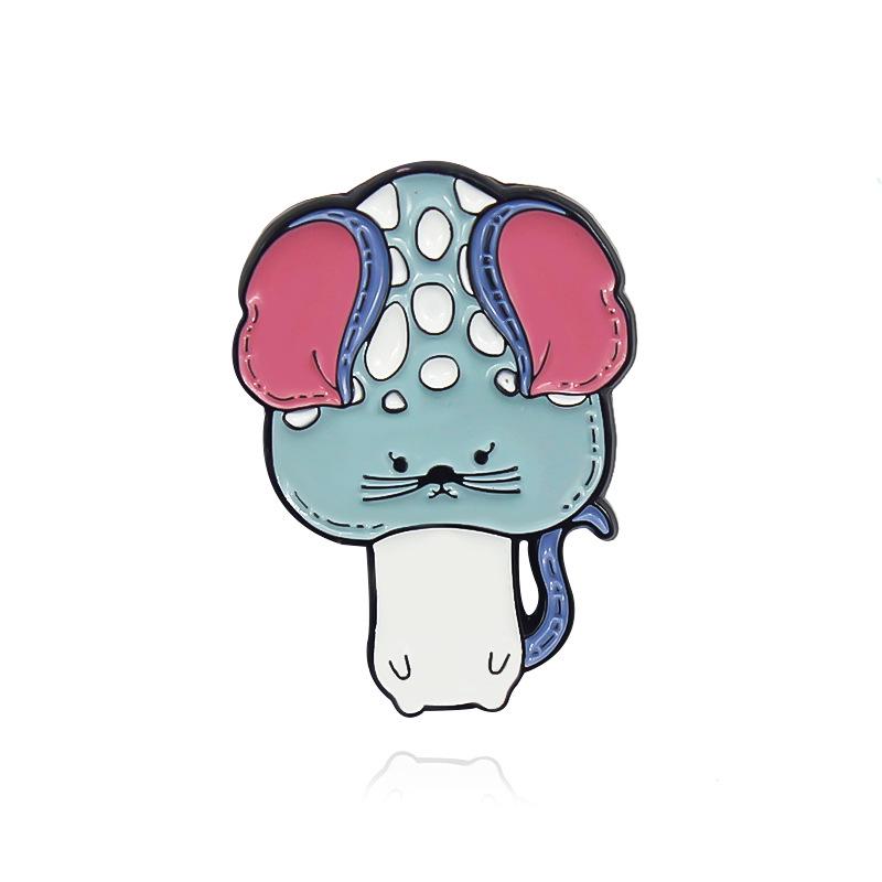 Creative Zodiac Animal Mushroom Hat Brooch: Cute Cartoon Fashion Accessory for Trendy Outfits