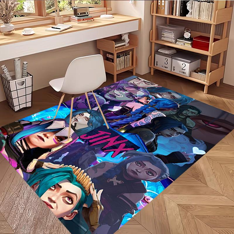 Jinx Print Rug, Washable Floor Carpet, For Entryway Dorm Laundry Room Office Study, Home Decor Birthday Christmas Gift