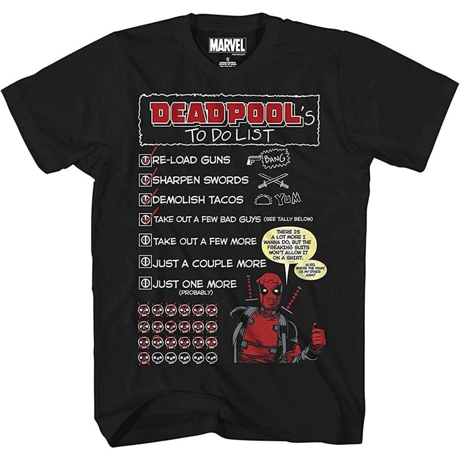 Мужская футболка Marvel Дэдпул со списком дел S чёрный