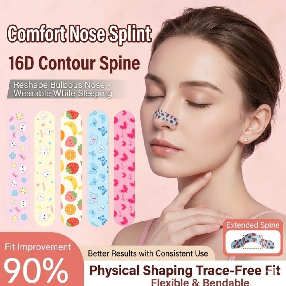 10/30/50Pcs 16D Contour Spine Nose Lifter Strips Adjustable Nose Reshaping Patch Beauty Tools