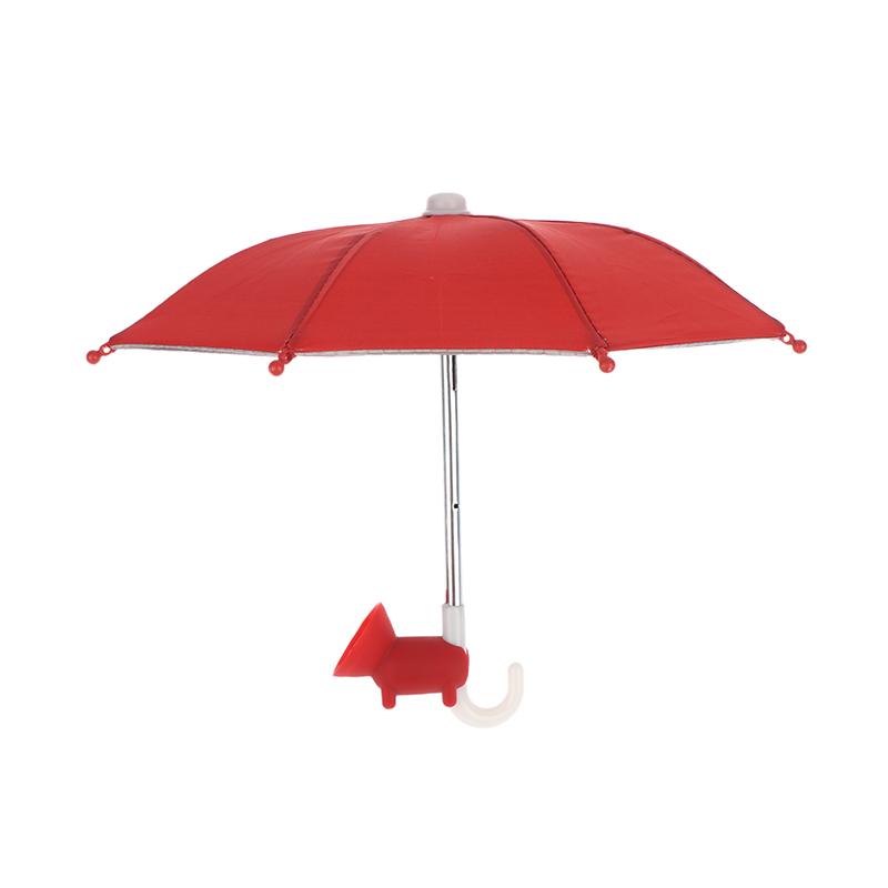 

Creative Mini Umbrella Phone Stand Universal Waterproof Holder For Smartphones Portable Outdoor Protect Phone From Rain червоний