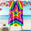 Rainbow Star Stripe Towel Beach Towel Quick-drying for Travel Outdoor Sports Jogging Beach and Swimming
