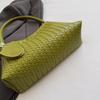 Woven Texture Shoulder Bag with Braided Handle and Soft Structure Elegant Style for Daily Wear