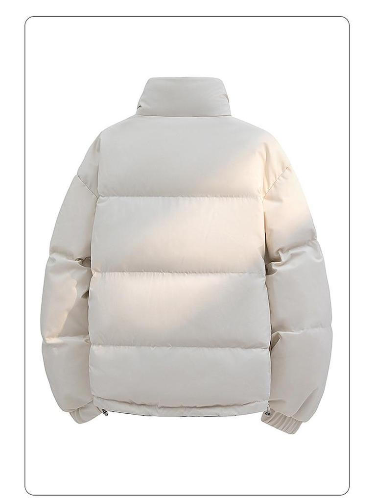 Męska pikowana kurtka z podwyższonym kołnierzem, wodoodporna, dwustronna, w kratę, na rok 2025