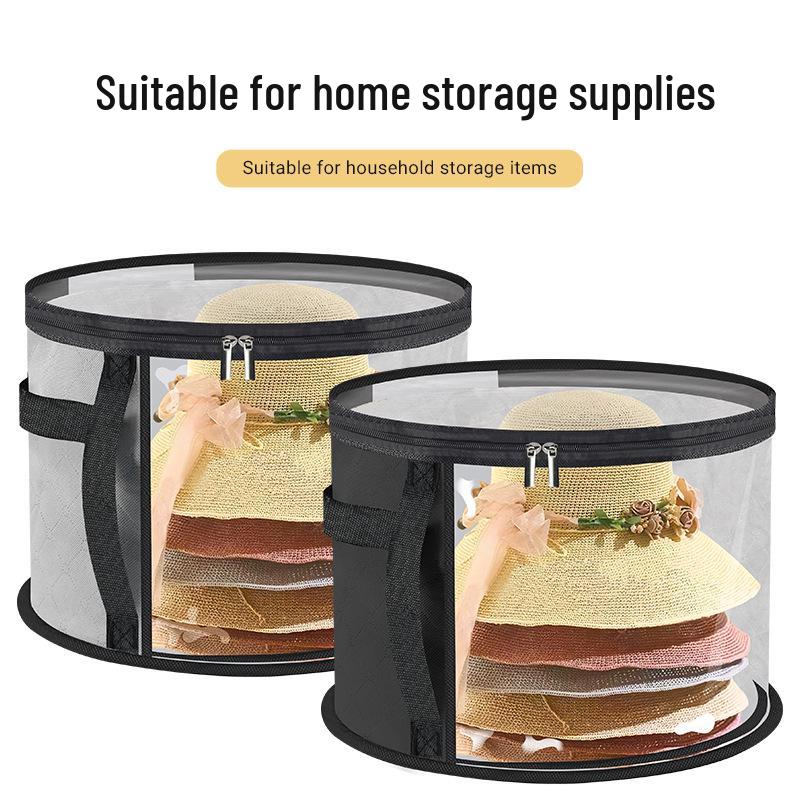 Foldable Cross-Border Hat Storage Bag with Handle