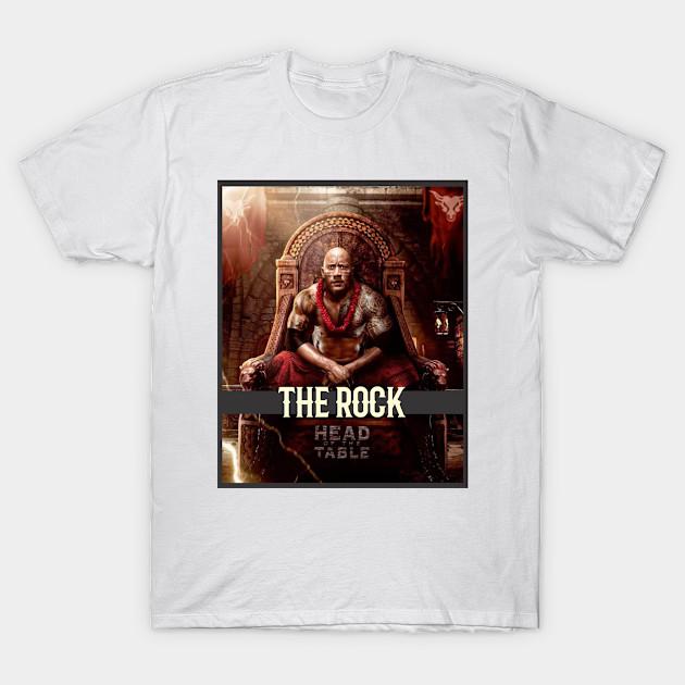 

Men Black Print T-shirt Wrestlemania The Rock No-Cut Transfer Paper Print Cotton Tshirt 4XL білий