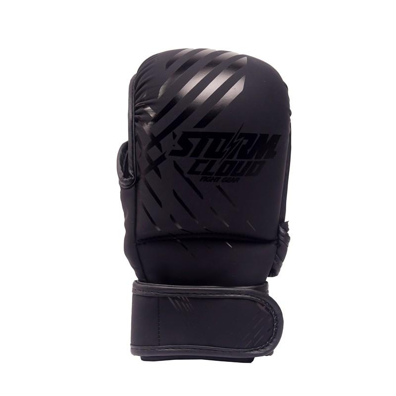 StormCloud Lynx MMA Sparring Gloves Black-Black 7oz XL
