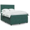 VidaXL Slat Bed Base and Mattress Dark Green 160x200cm Velvet, Bed, Platform Bed, Panel Bed, Furniture of 3292397