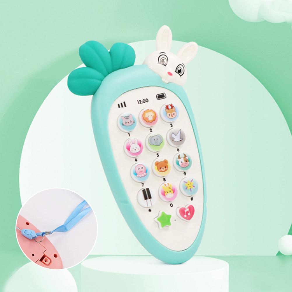 

Креативный мультяшный кролик морковь симуляция музыкальный телефон игрушки силикон можно жевать мобильные телефоны детское образование обучающие реквизиты подарки зелёный