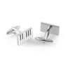 High End Baked Paint Piano Key Metal Cufflinks Men's French Shirt