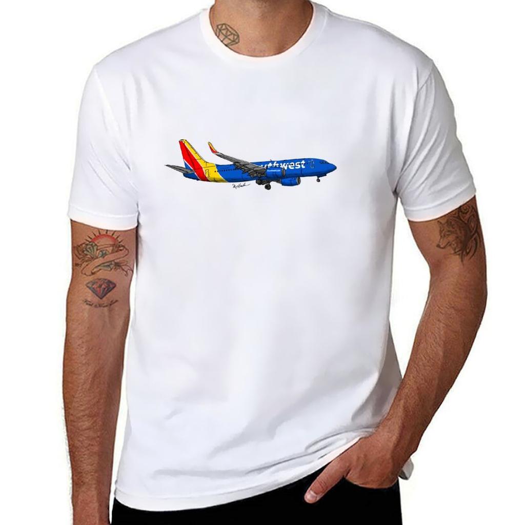 Being 737 Southwest TShirt Simple Casual Short Sleeve Cotton TShirt