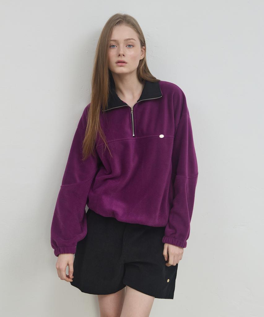 ANOETIC Anc Soft Half Zip-Up Fleece_Purple