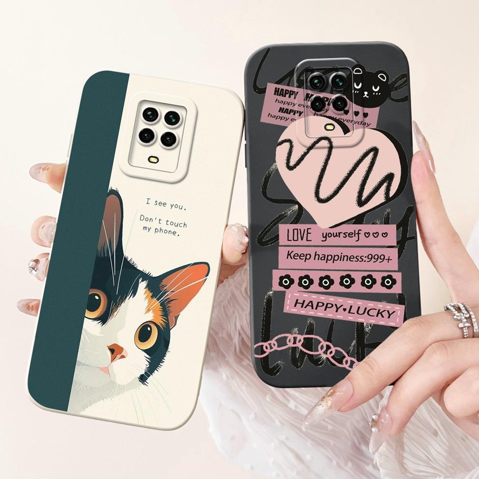 Casing For Redmi Note 9 9S 9Pro 4G Back Cover For Redmi Note 9 Pro Case Cute Cartoon Fashion Flowers Silicone Shockproof Bumper