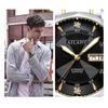 AILANG Montre mécanique entièrement automatique pour hommes Montre pour hommes Mode Double Calendrier Pierre Acier Montre étanche