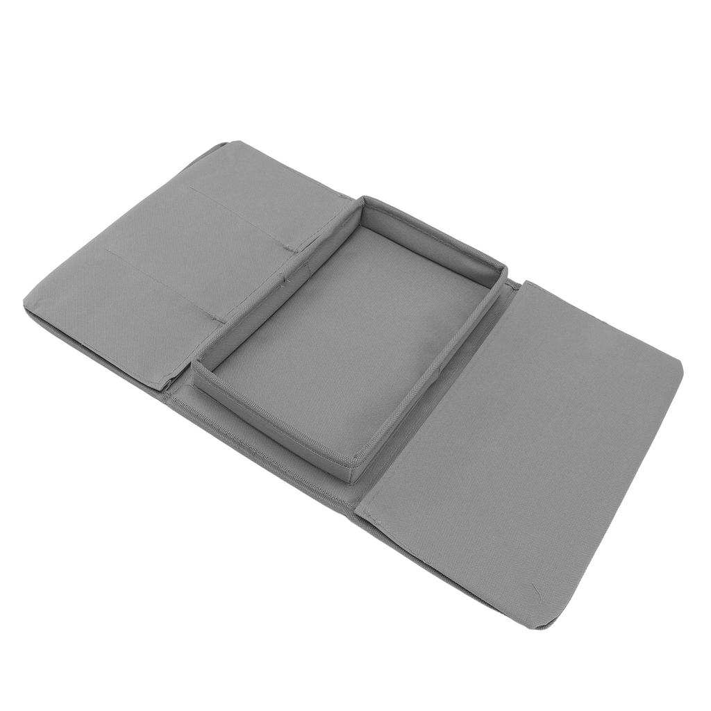 Sofa Tray Folding Arm Storage Holder Table 600D Oxford Cloth Side Pockets for Couch