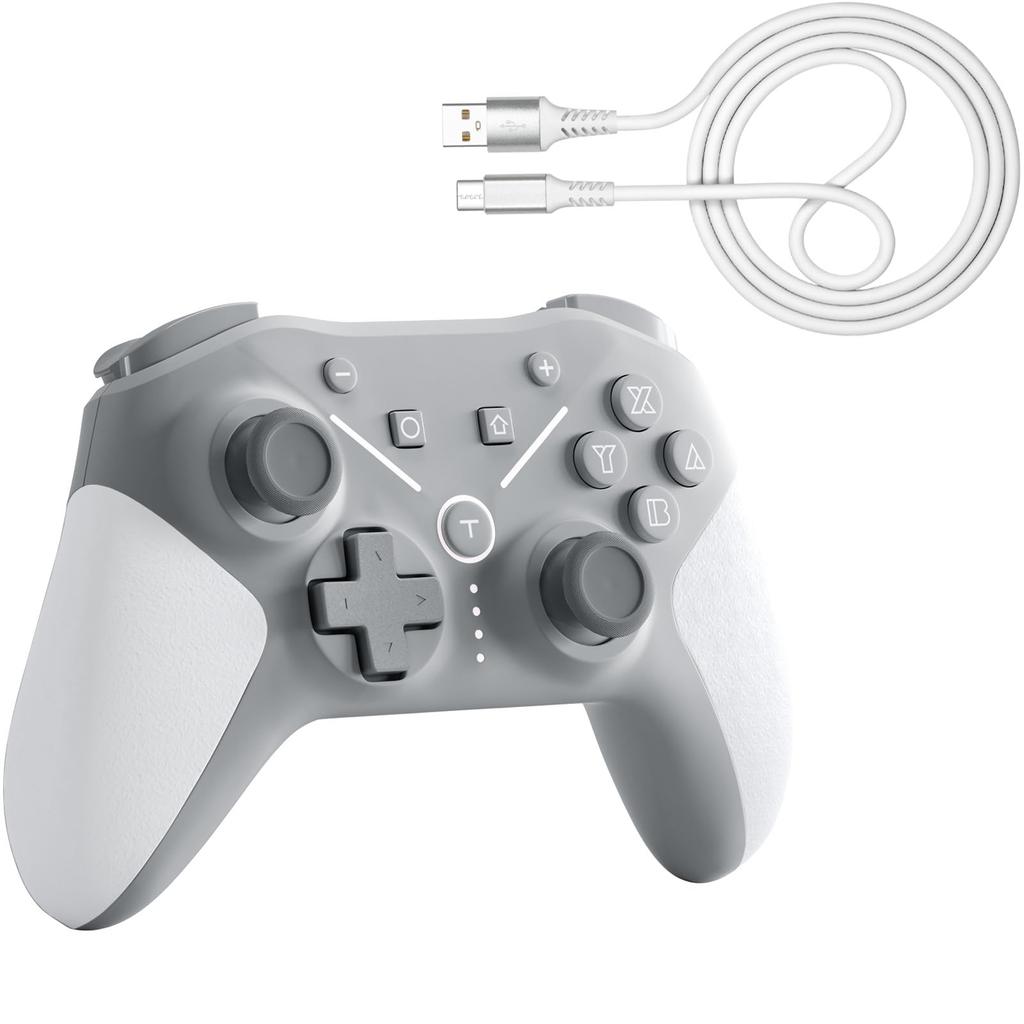 Inklink Switch Pro 8 Ultra Matte Rapid Fire Lightweight High Up To 15 Hours of Battery Vibration Gyro Wireless Not Compatible with Switch Coming Gray