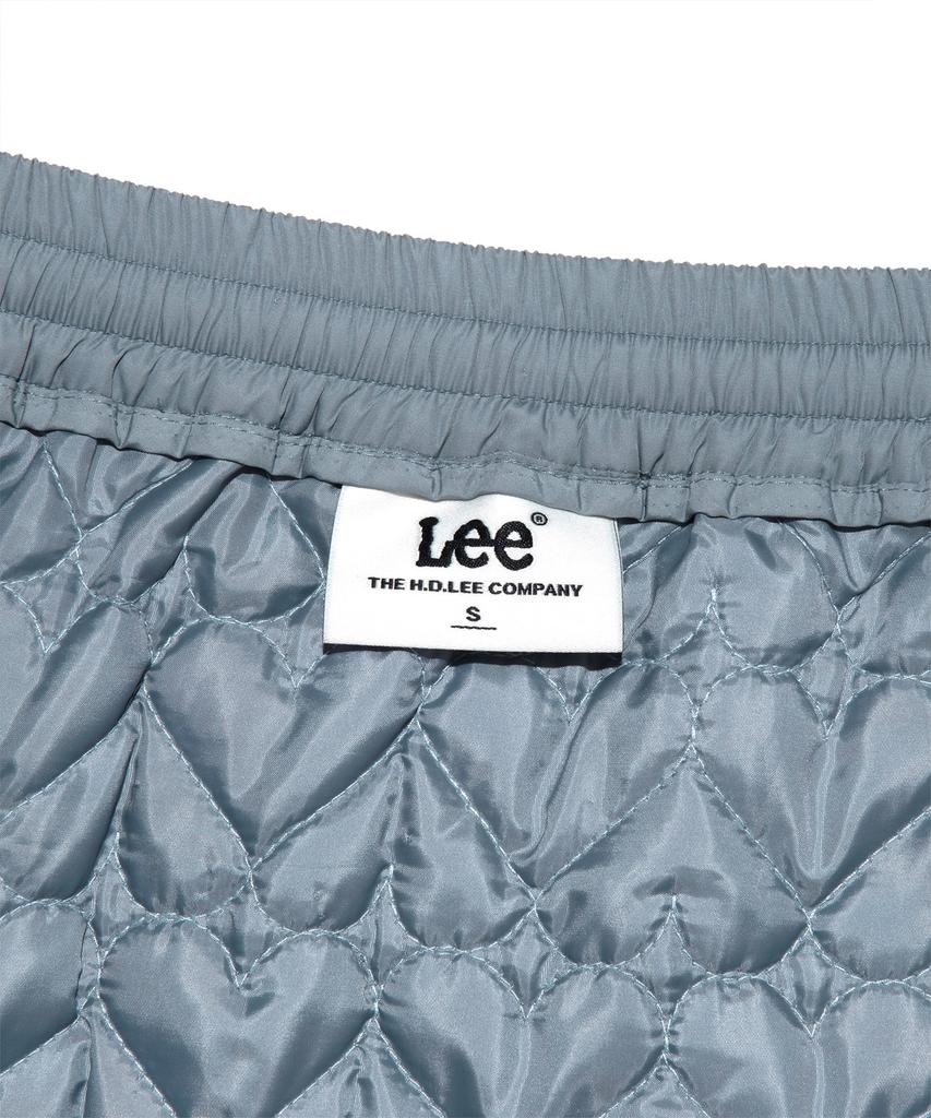 Lee Heart Quilted Mini Skirt Sky Blue