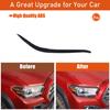 Piano Black Headlight Eyebrow Eyelid Strip Cover Trim For Toyota Tacoma 2016-22