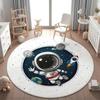 Planets Astronauts Playmat Round Rug  Living Room Decor Sofa Rug Kid's Play Mat Boys Bedroom Bedside
