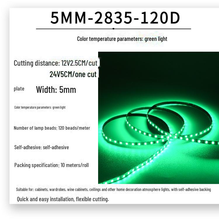 Low Voltage 12V/24V 5mm SMD 2835 LED Linear Light Strip for Wardrobes/Cabinets