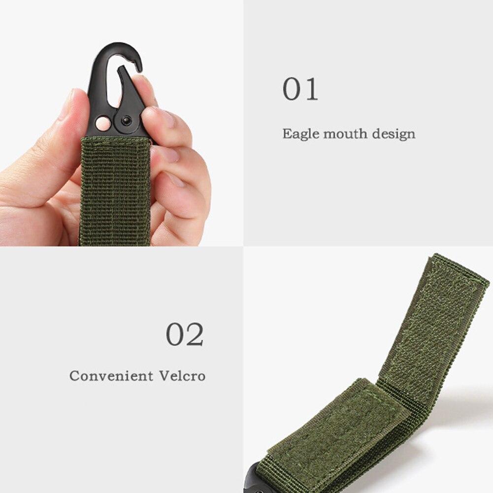 Outdoor Climbing Camping Tactical Hanging Buckle Molle Nylon Webbing Belt Triangle Buckle Tool Accessory Carabiner