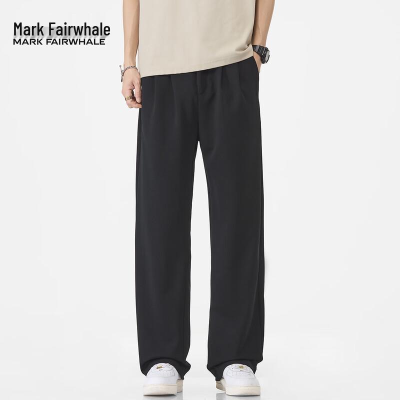 Mark Fairwhale Men's High-Elastic Straight-Leg Casual Pants