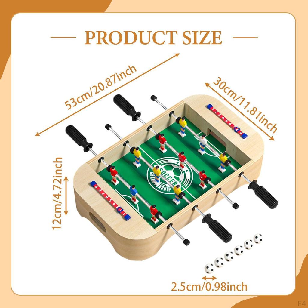 Foosball Table Educational Interactive Toy Lightweight with Ball and Score Keeper, Desktop Soccer