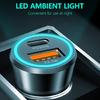 Portable 52.5W Car Phone Charger with Two Port, Quick Charging Adapter Support QC3.0 PD30W for Tablets Phones