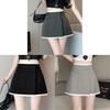 Classic Style Striped Irregular Mini Skirt With Zipper For Casual Office Wear