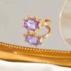 SHIXIN 2026 New Exquisite Colorful Rhinestone Open Rings Women Retro Acrylic Stack Adjustable Knuckle Ring Y2K Jewelry Accessory