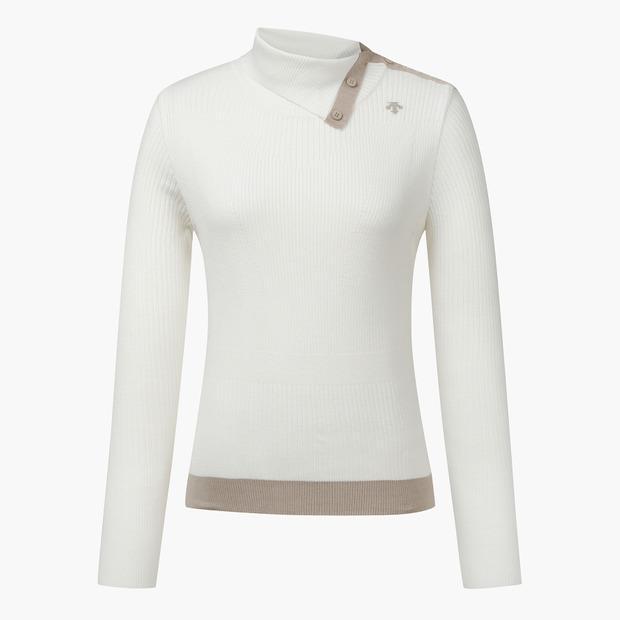 Descente Golf Women S Modified Collar Point Long Sleeve Knit (Dp32Wfkp99) Gblg/085