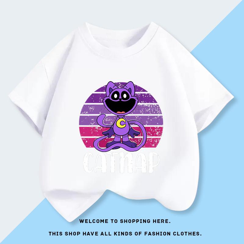 Catnap Fashion Printed Children's T-shirt New Summer Children's Pure Top Casual Fashion Children's Clothing