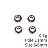 Small Hole Vintage Alloy Gear Spacer Beads Metal Loose Beads DIY Bracelet Necklace Jewelry Making Findings Accessories