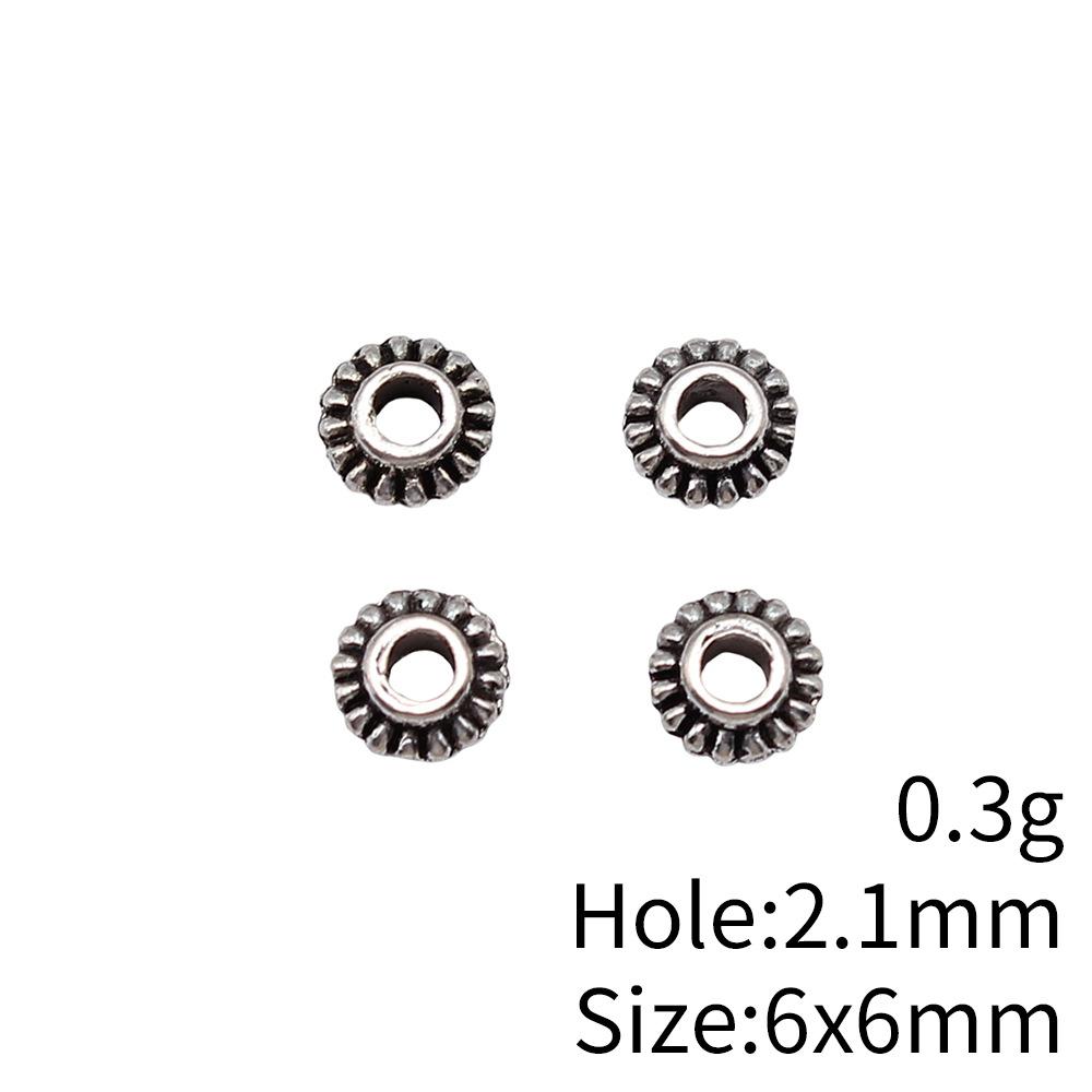 Small Hole Vintage Alloy Gear Spacer Beads Metal Loose Beads DIY Bracelet Necklace Jewelry Making Findings Accessories
