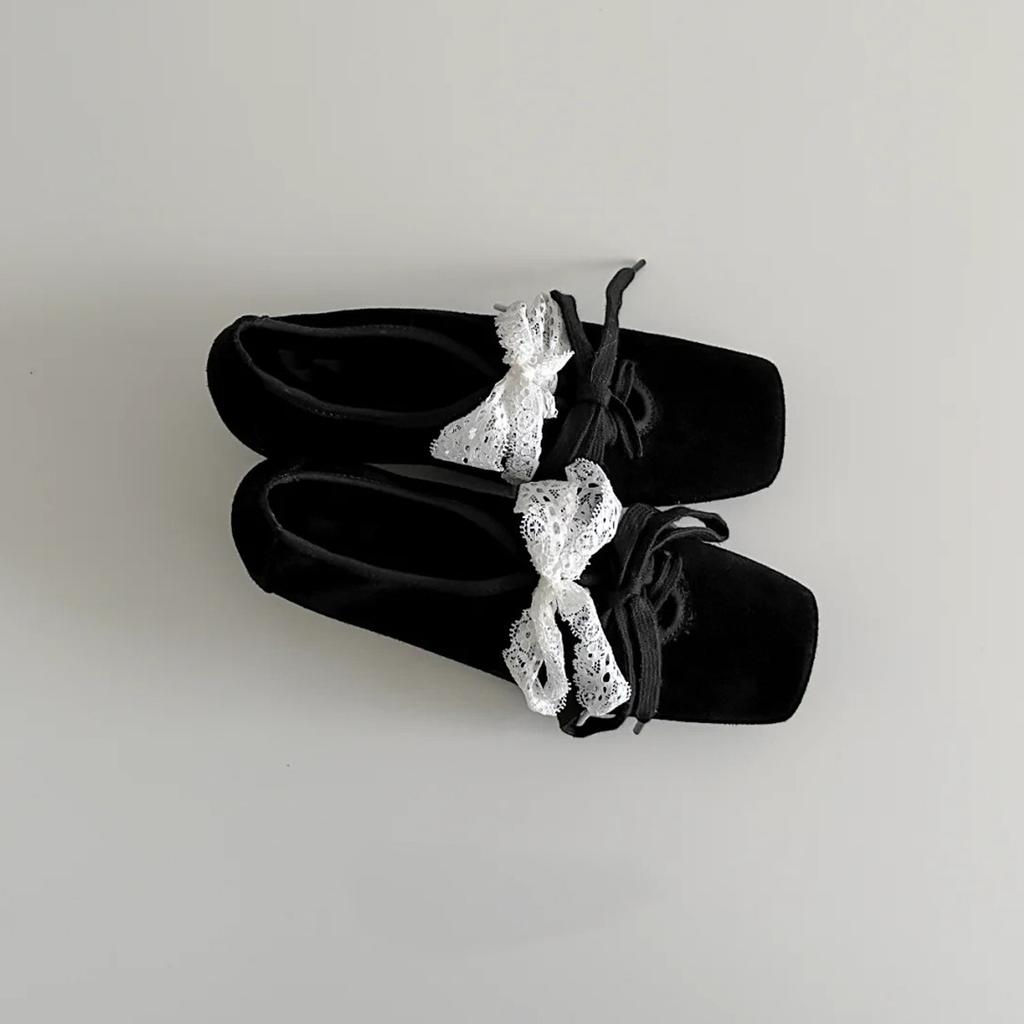 Sheepskin Version~ Genuine Leather French Mary Jane Small Leather Shoes Niche Square Head High-end Lace-up White Thick Heel Single Shoes Women