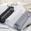 1Pc Transparent Mesh Pencil Case, Portable Storage Suitable For Students ,Multifunctional Transparent Pencil Case