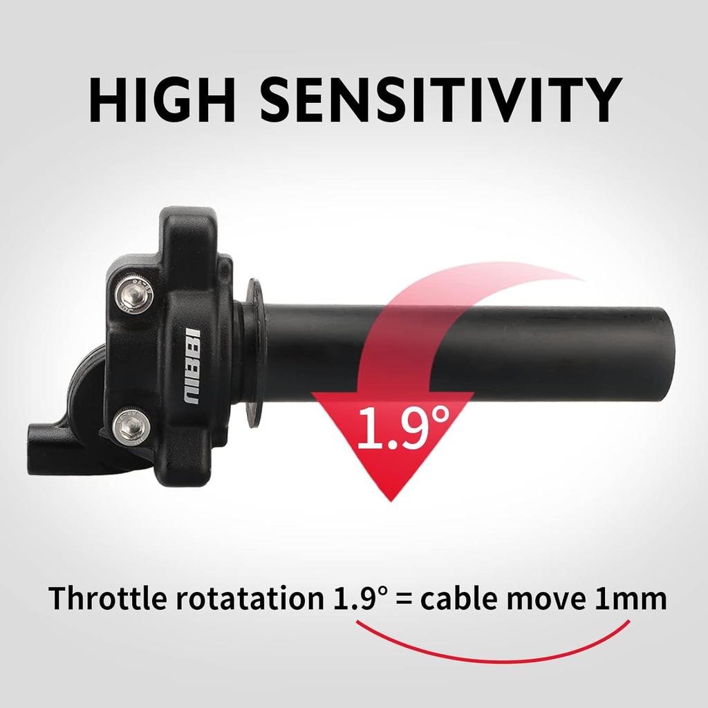 Nibbi Motorcycle Throttle For Honda Yamaha Suzuki Kawasaki, High Sensitivity Short Stroke Light Control Handlebar For Motocross Dirt Bike Pit Bike