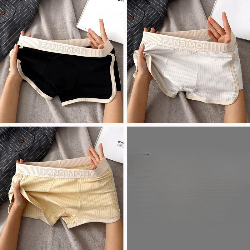 3 st Herrars Sömlösa Boxershorts Herrkalsonger Is-Silke Kalsonger Bekväma Underkläder U Konvex Kalsonger