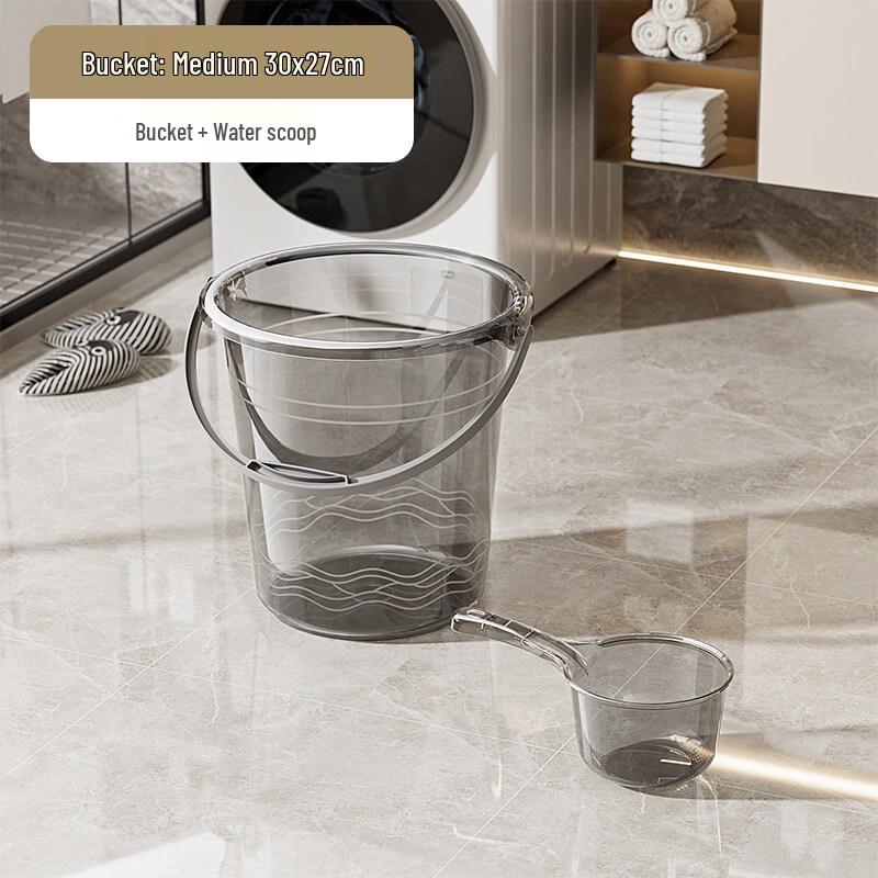Transparent Portable Plastic Water Storage Bucket