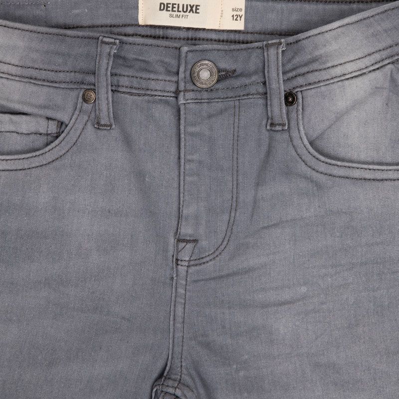 DEELUXE 74 Children's Washed Grey Arvin Shorts with Turn-Ups
