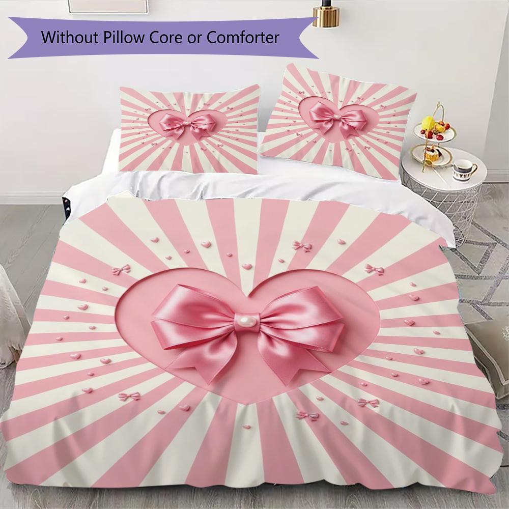 

Cute Pink Pattern Bedding uilt Set uilt Cover Pillowcase Home Decoration Birthday Gift (1 * duvet cover + 2 * pillowcase without core)44 135x200cm