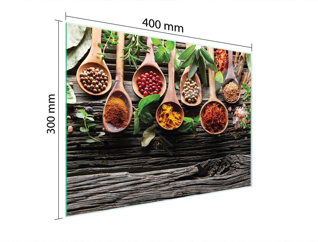 SZKLANA DESKA DO KROJENIA 40x30 PRZYPRAWY
