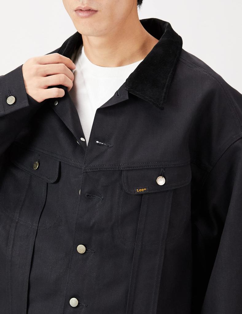 Lee Outerwear Oversized Storm Rider Denim Black Size S [Official] Jacket, Men's, Denim,
