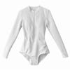 Womens One-Piece Swimsuit Swimming Pool Competition Training Dive Surf UV Protection Long Sleeve